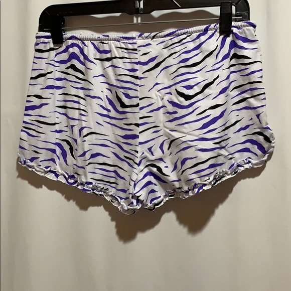 DRIFT AWAY SHORTS SZ M ANIMAL PRINT RUFFLE SLEEP ? - Picture 4 of 6